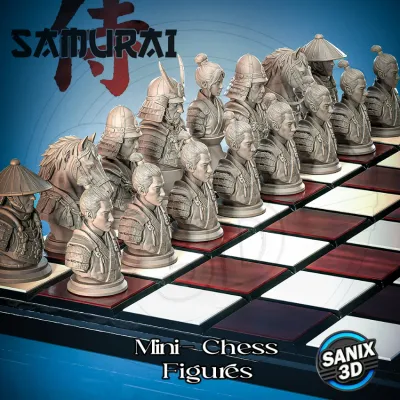 Mini-Chess Figures ( SAMURAI ) / June Collection 2026 ( STL Files )