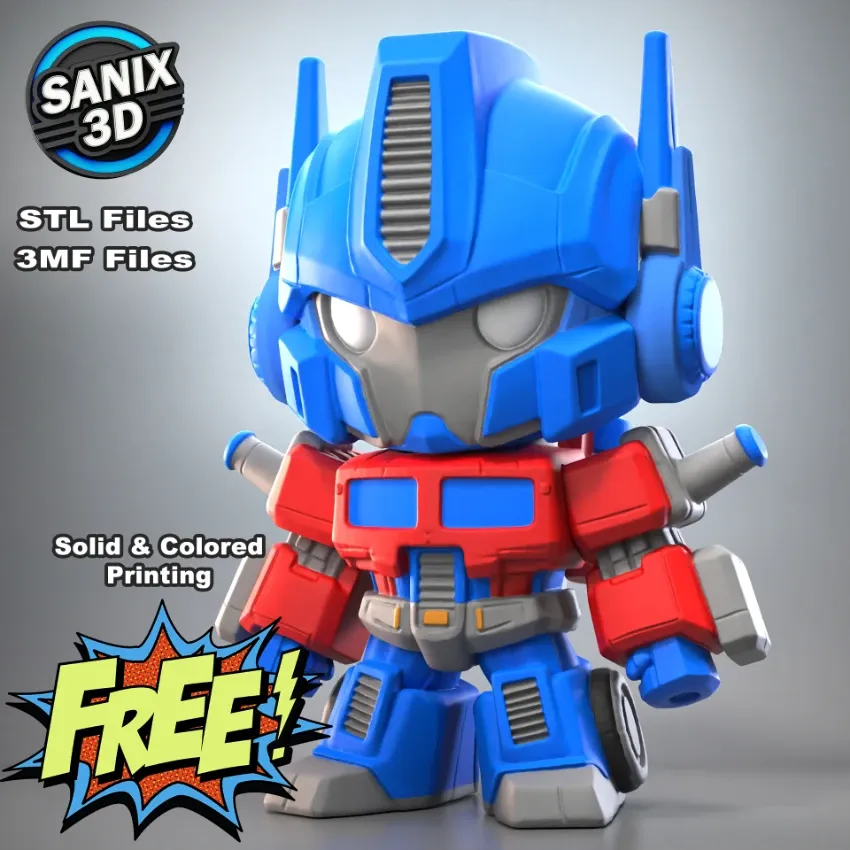 OptiBot - Free Chibi Optimus Prime ( STL + 3MF )