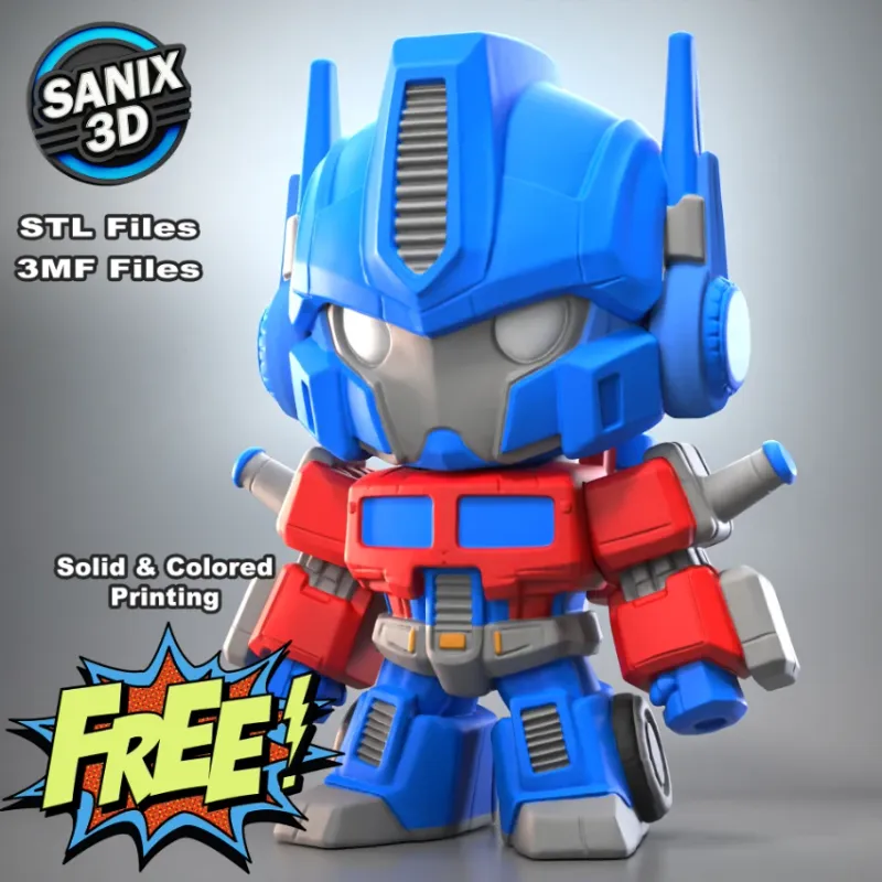 OptiBot - Free Chibi Optimus Prime ( STL + 3MF ) OptiBot - Free Chibi Optimus Prime ( STL + 3MF )