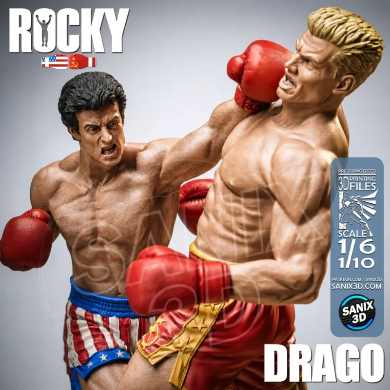 ROCKY vs. DRAGO - 3D Printing Files