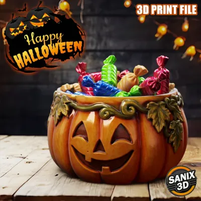 Halloween / Pumpkin candy bowl - STL Files