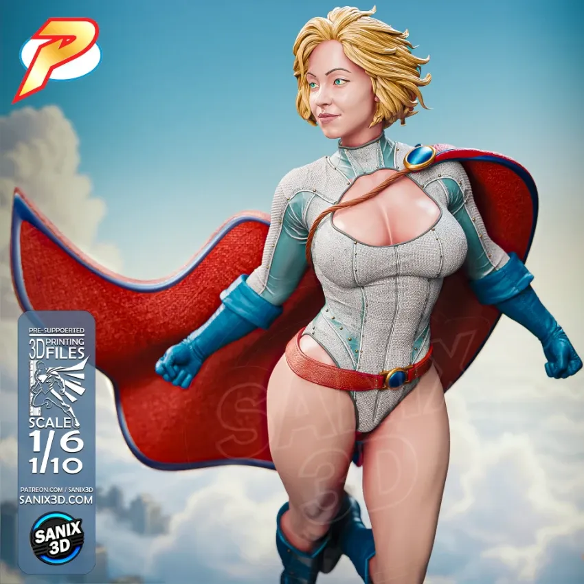POWER GIRL - 3D Printing Files
