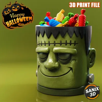 Halloween / Frankenstein candy bowl - STL Files