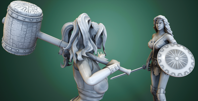 Wonder Woman vs Harley Quinn - STL Files for 3D Printing