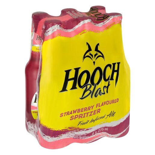 Hooch Strawberry 275ml 6 Pack