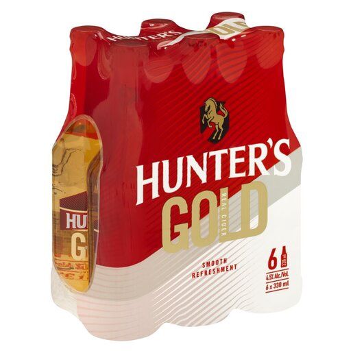 Hunters Gold Cider 330ml - 6 Pack