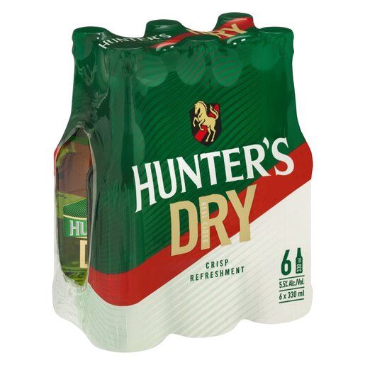 Hunters Dry Cider 330ml - 6 Pack