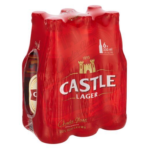 Castle Lager Bottle 330ml - 6 Pack