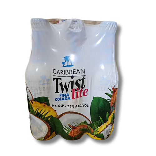 Caribbean Twist Pina Colada Lite 275ml 6 Pack