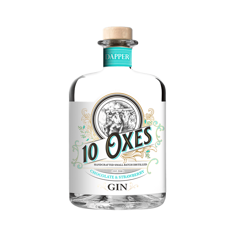 10 Oxes Gin Dapper Chocolate &amp; Strawberry 750ml