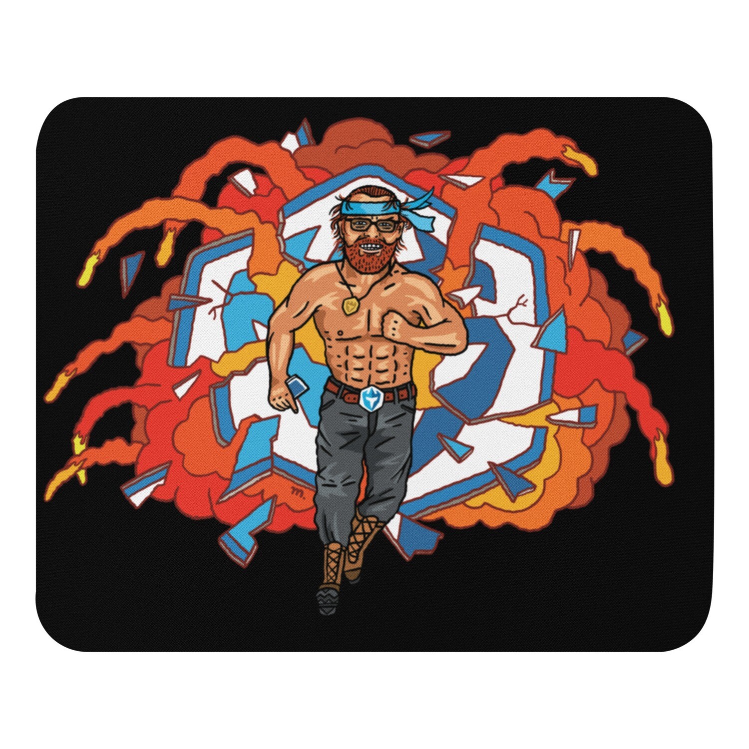Rambo Ross Explosion Mouse pad