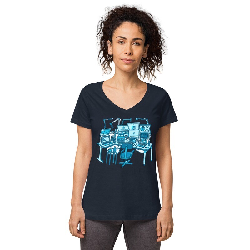 Women’s Workstation Fitted V-neck Tee