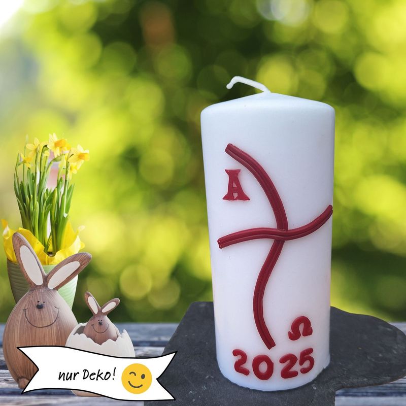 Osterkerze Kreuz 2025