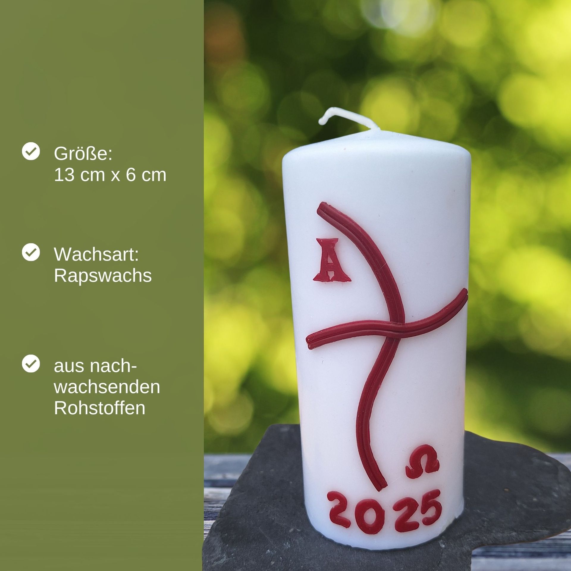 Osterkerze Kreuz 2025