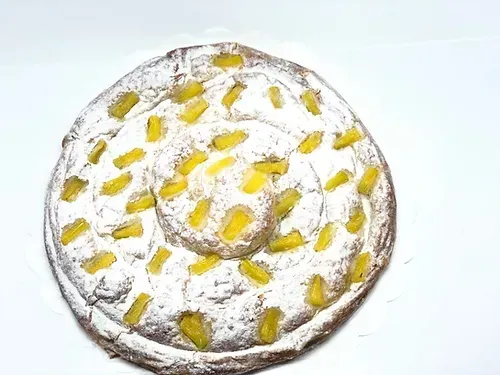 Ensaimada de piña y cabello ángel