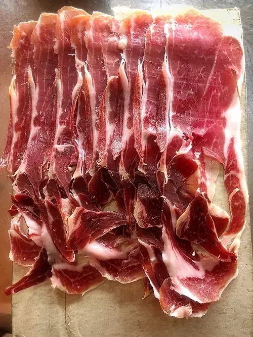 Paleta ibérica Guijuelo cebo 100 gr a máquina