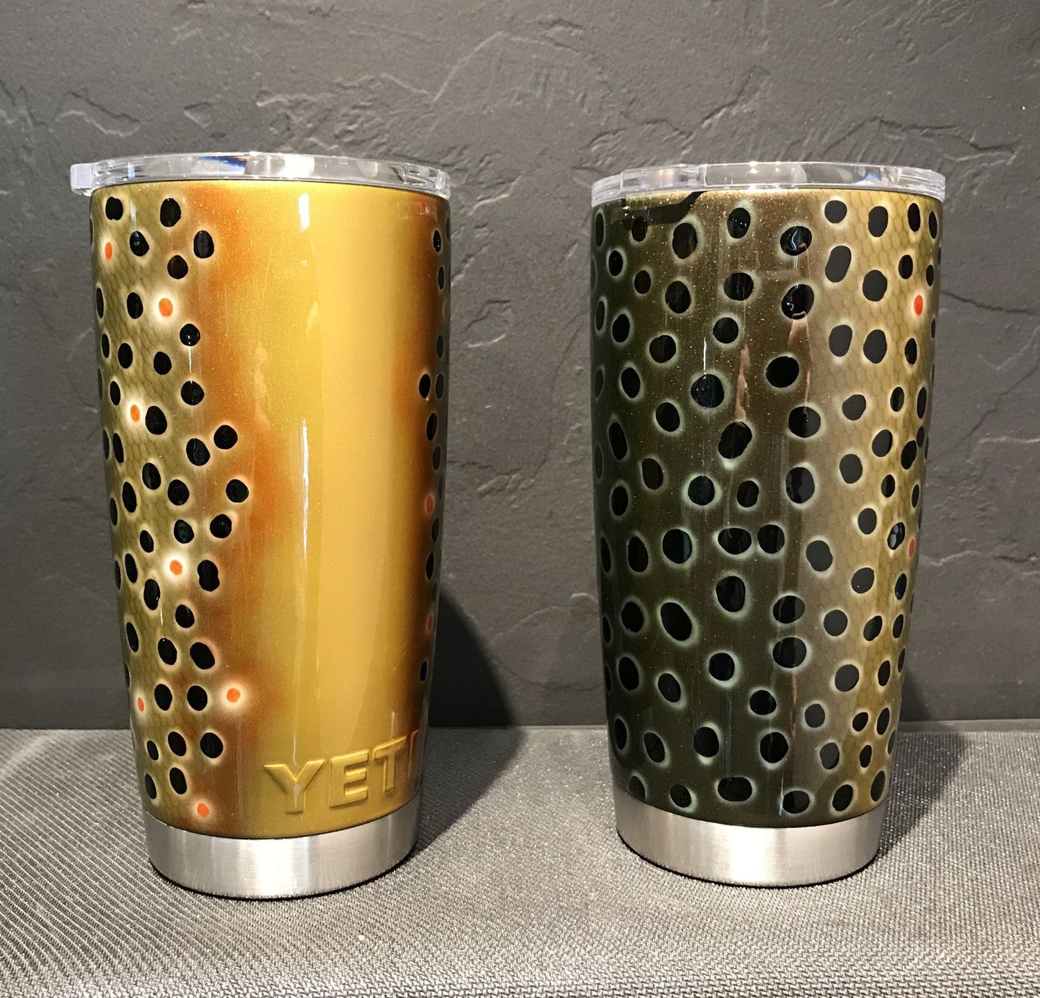 Scaly Designs - Yeti Rambler 20oz Tumbler, Color: German Brown