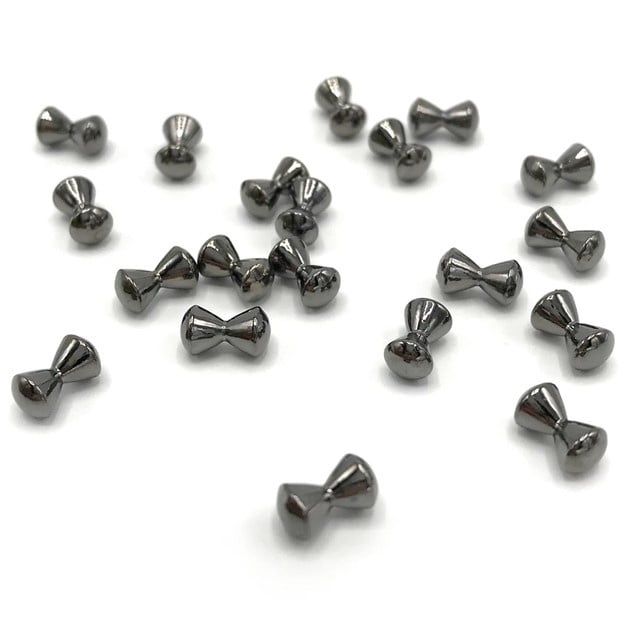 Hareline Brass Eyes, Color: Black, Size: X-Small