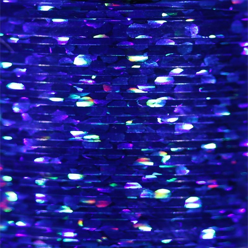 Hareline Veevus Holographic Tinsel, Color: Blue, Size: Small