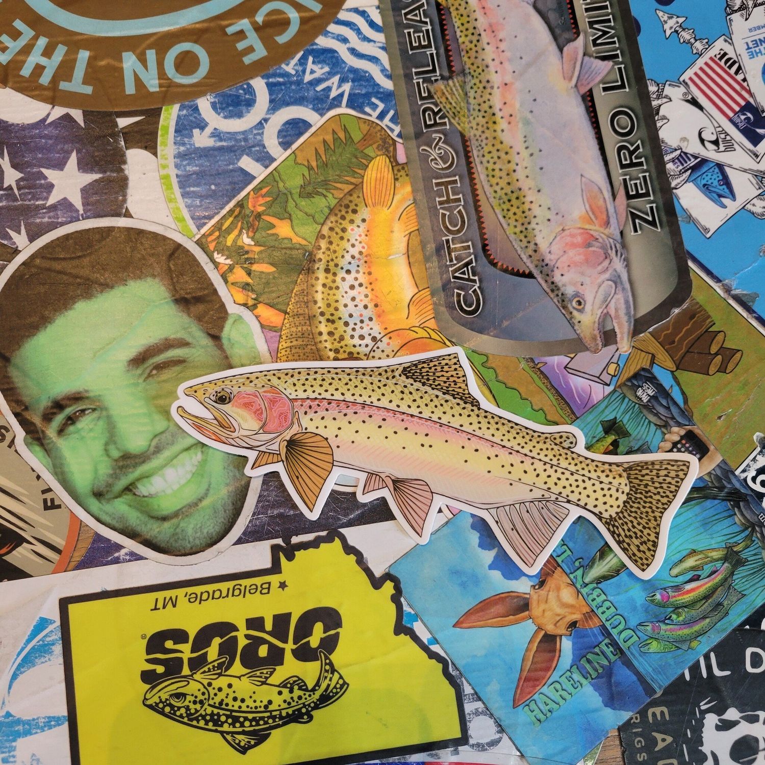 Casey Underwood Fish Stickers, Color: - Cutbow