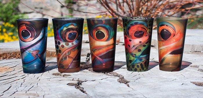 Deyoung Pilsner Glasses - Fish Face