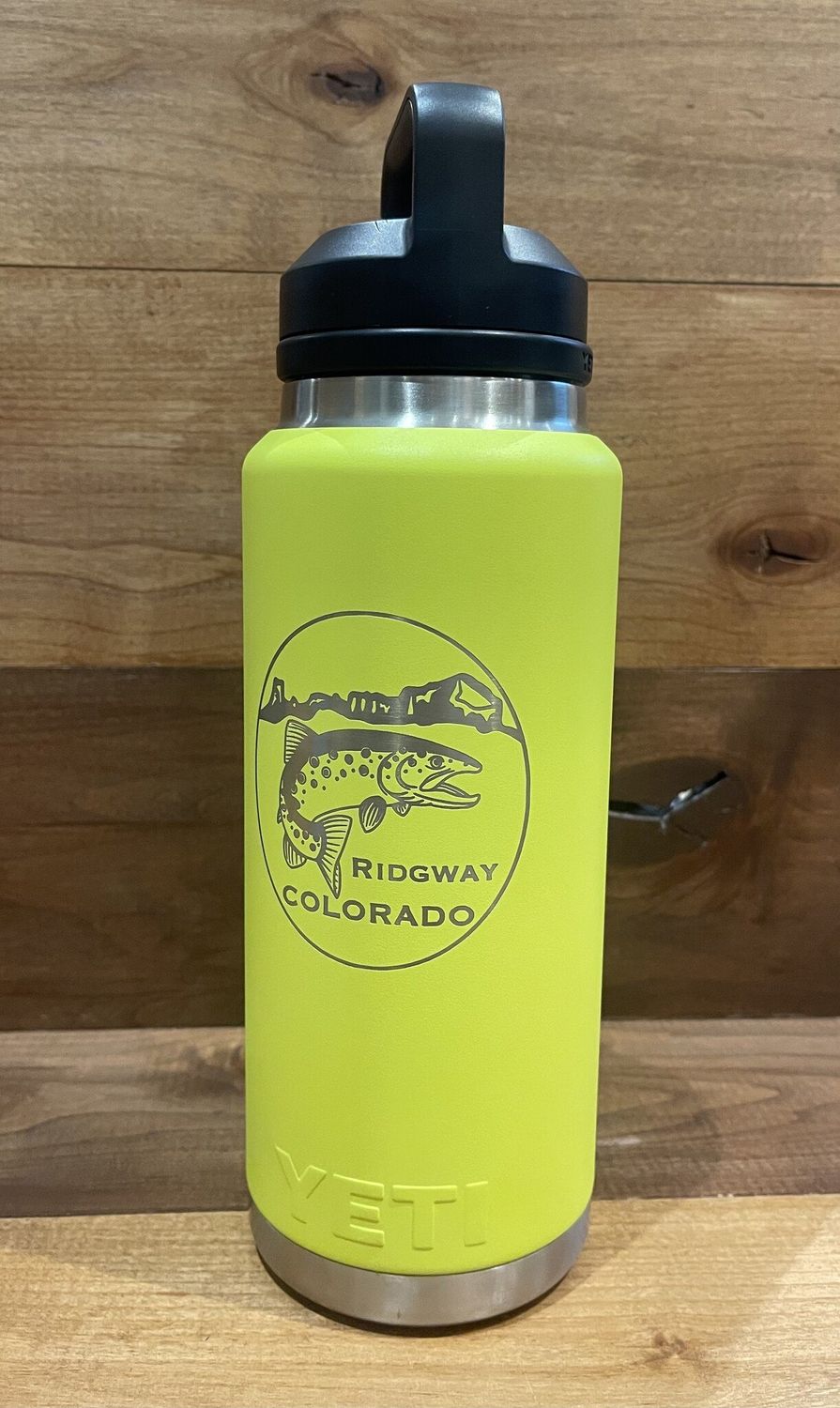 Ridgway Co Logo YETI Rambler 36oz Bottle Chug Cap Ridgway Co Logo YETI Rambler 36oz Bottle Chug Cap, Color: - Firefly Yellow