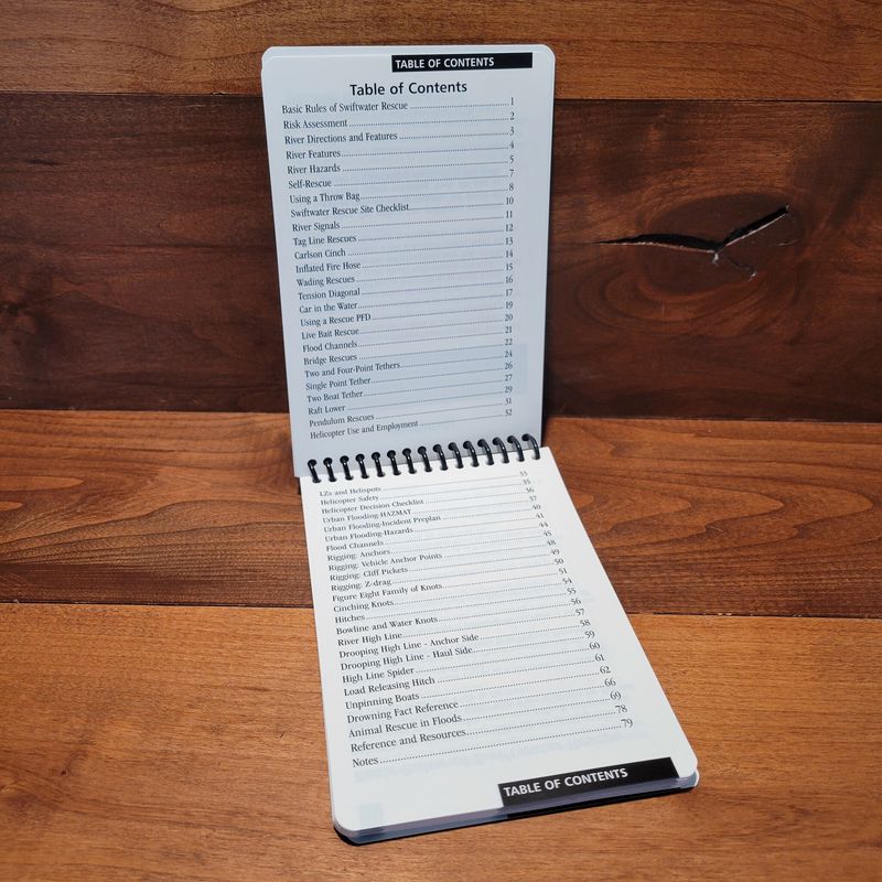 Swiftwater Rescue Field Guide Book