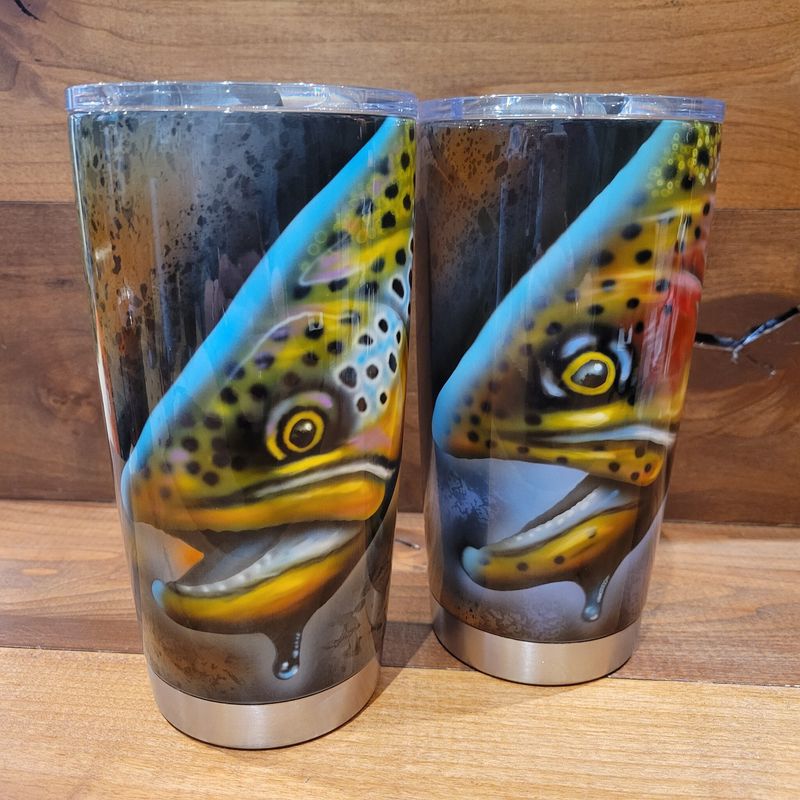 Scaly Designs Trout Art - Yeti Rambler 20oz Tumbler