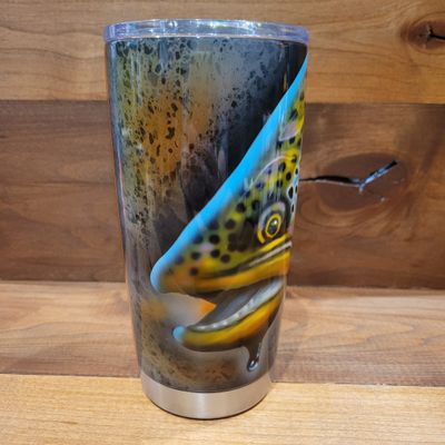Scaly Designs Trout Art - Yeti Rambler 20oz Tumbler