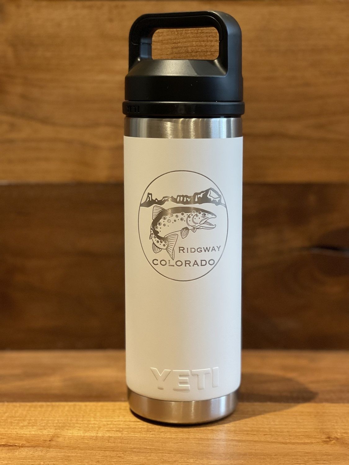 Ridgway Co Logo YETI Rambler 18oz Bottle Chug Cap Ridgway Co Logo YETI Rambler 18oz Bottle Chug Cap