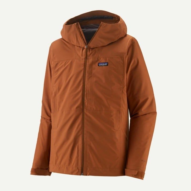 Patagonia Men's Boulder Fork Rain Jacket, Color: - Robin Brown, Size: M