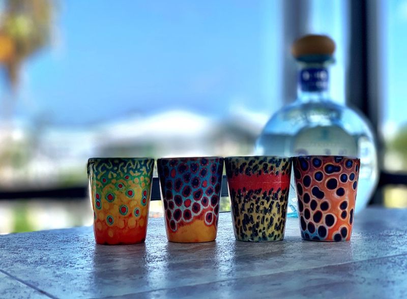 DeYoung Trout Flank Shot Glass - Set of 4