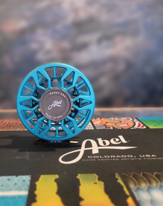 Abel SDS 9/10 Reel - Ported - Satin Teal - Satin Dark Brown Drag Knob - Rose Wood Abel SDS 9/10 Reel - Ported - Satin Teal - Satin Dark Brown Drag Knob - Rose Wood