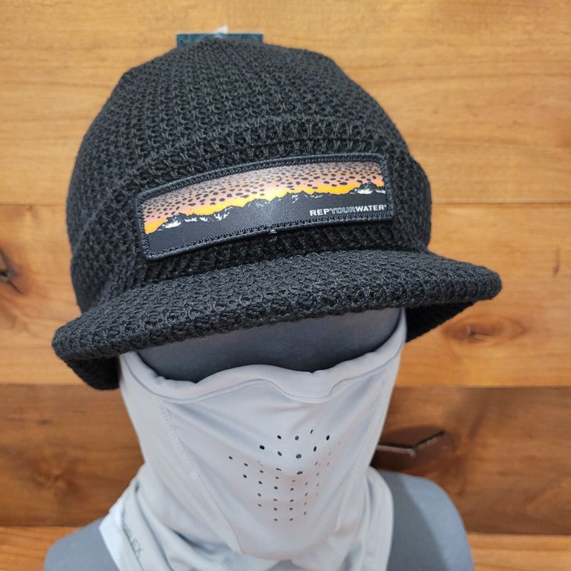 RepYourWater Knit Brimmed Beanie - Brown Trout Mountains