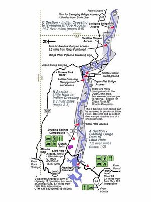 Green  River Troutmap - ABC Combo, Flaming Gorge Dam To Swinging Bridge