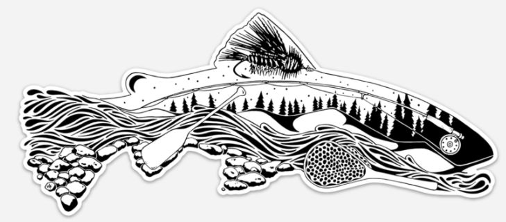 Nate Karnes Sticker-The Remedy-Elements of Fly Fishing Decal
