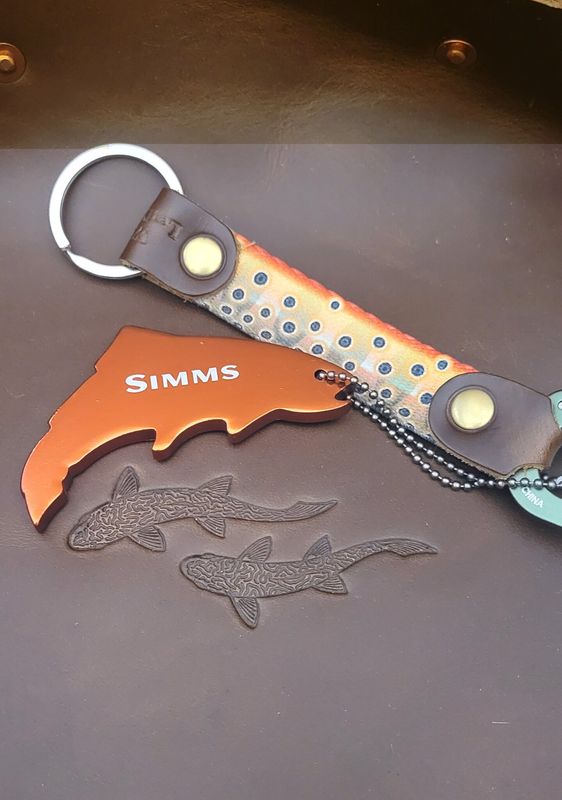 Simms Thirsty Trout Keychain - Orange