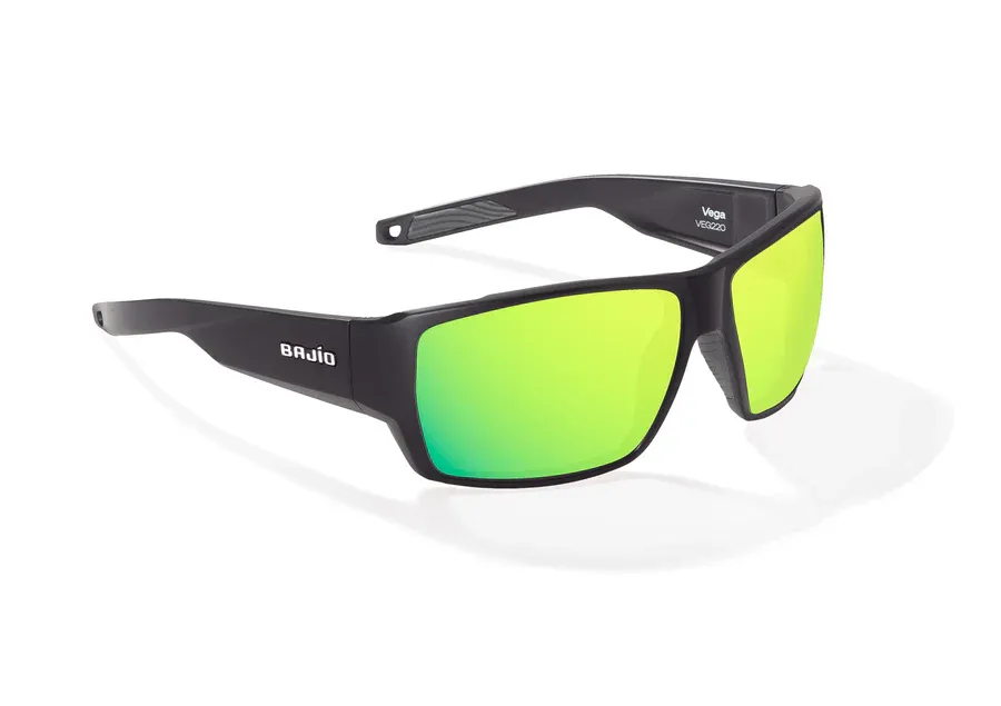 Bajio Vega Reader - Black Matte, Color: - Green Mirror Poly, Size: - +1.5