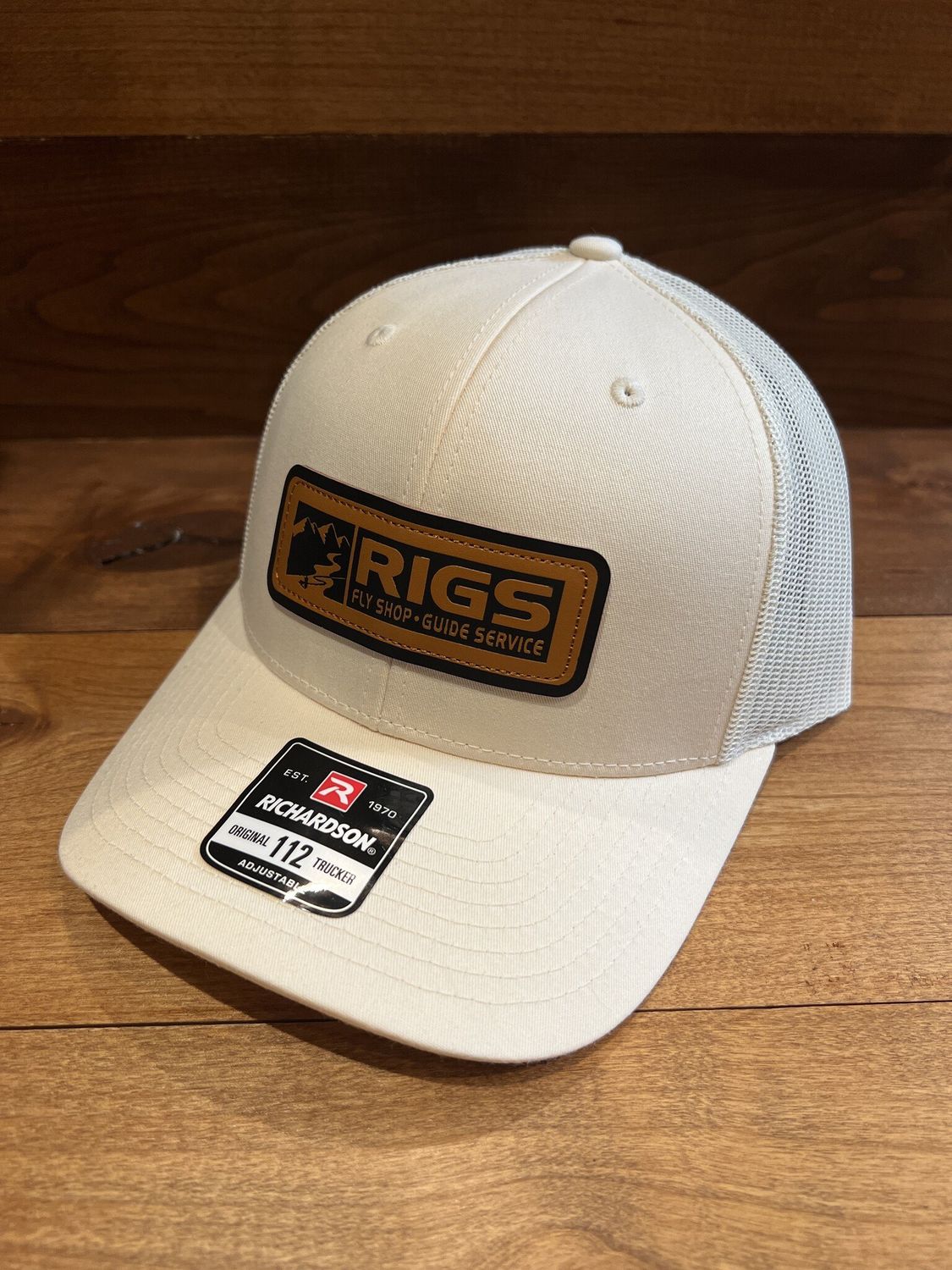 RIGS Debossed Leather Logo Richardson 112, Color: - Cream