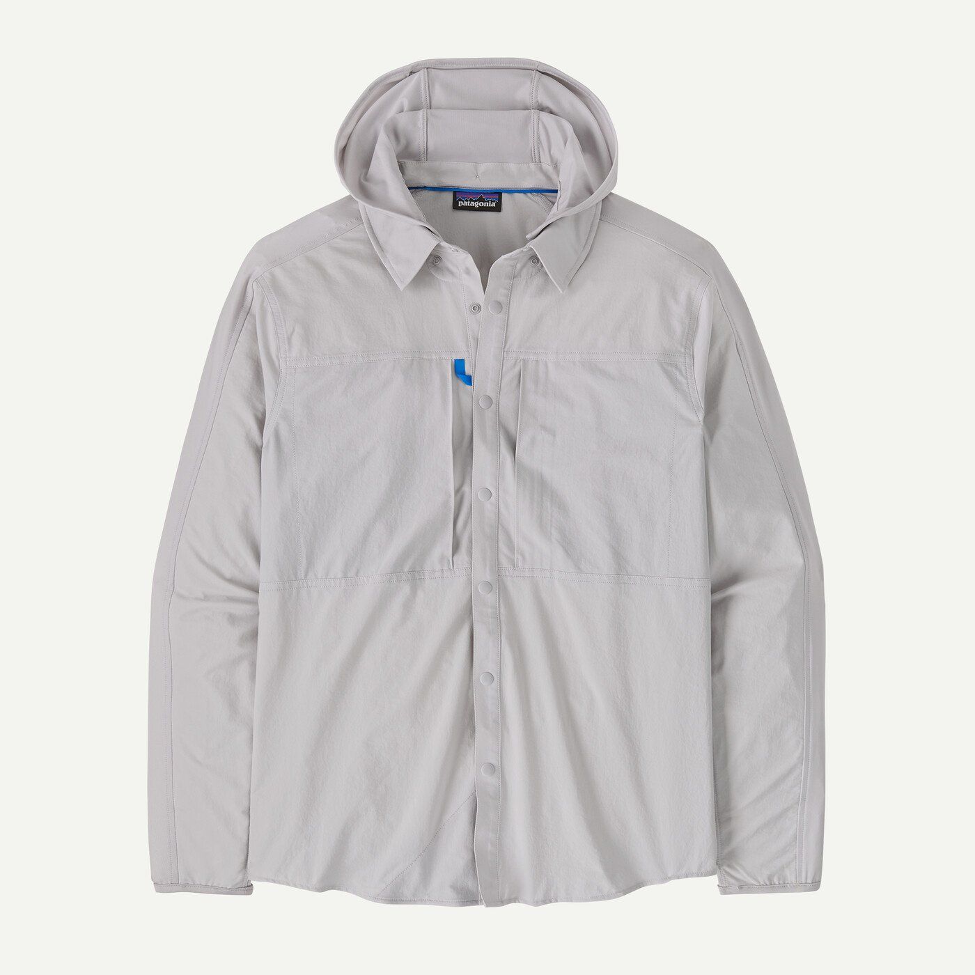 Patagonia Men's River Rambler Hybrid Sun Hoody, Color: Crisp Grey, Size: M