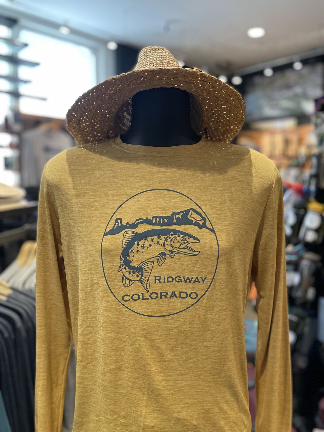 Ridgway CO Logo Patagonia Men's Long Sleeve Cap Cool Daily Shirt