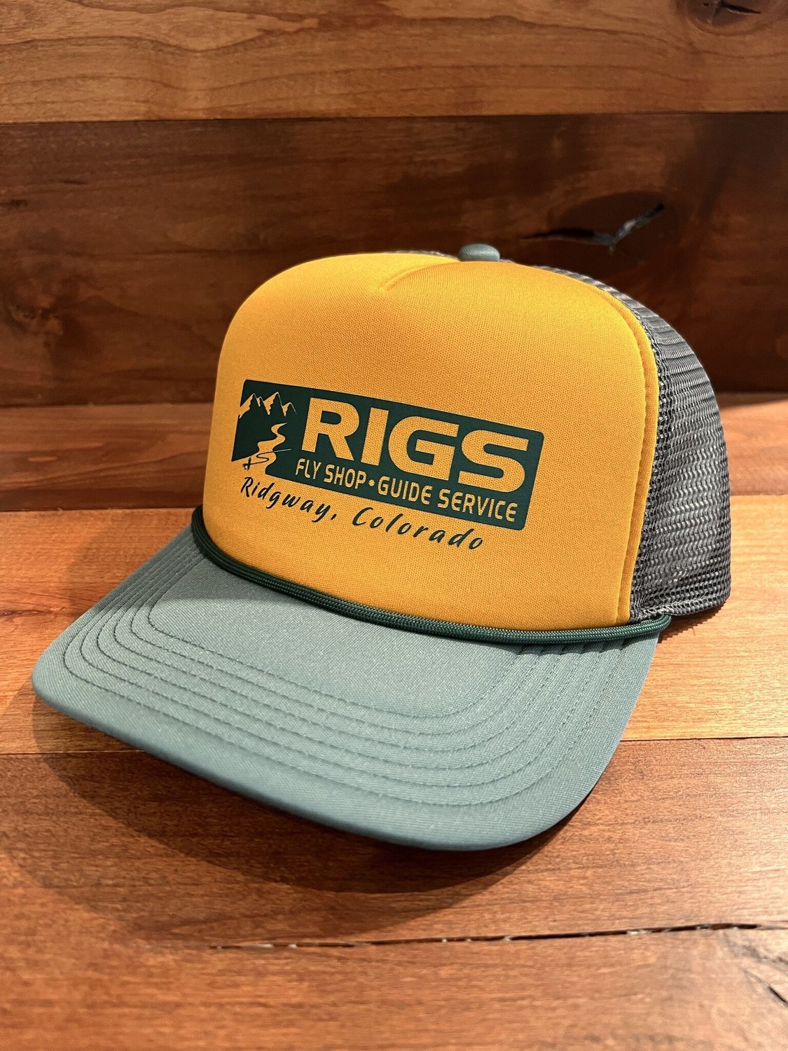RIGS Printed Logo Laguna Trucker, Color: - Bronze/Pine