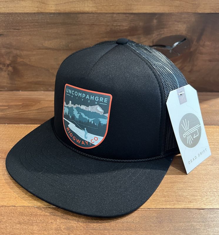 Dead Drift Uncompahgre River Foam Front Hat - Black