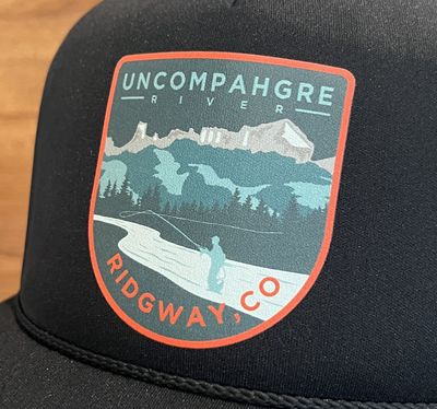 Dead Drift Uncompahgre River Foam Front Hat - Black