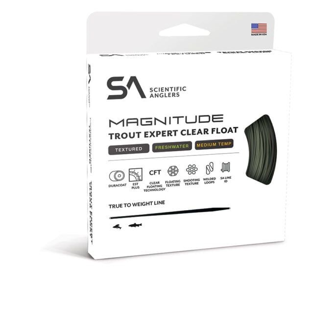 SA Magnitude Textured Trout  Expert 10' Clear Float Tip - Sage Green/Clear, Size: - WF-4-F