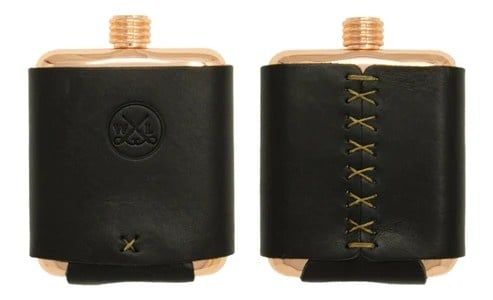 Whisky Leatherworks Clark Fork Copper Flask - Brookie Stamp