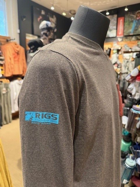 RIGS Logo Patagonia Men's Long Sleeve Shop Sticker Pocket Responsibili-Tee
