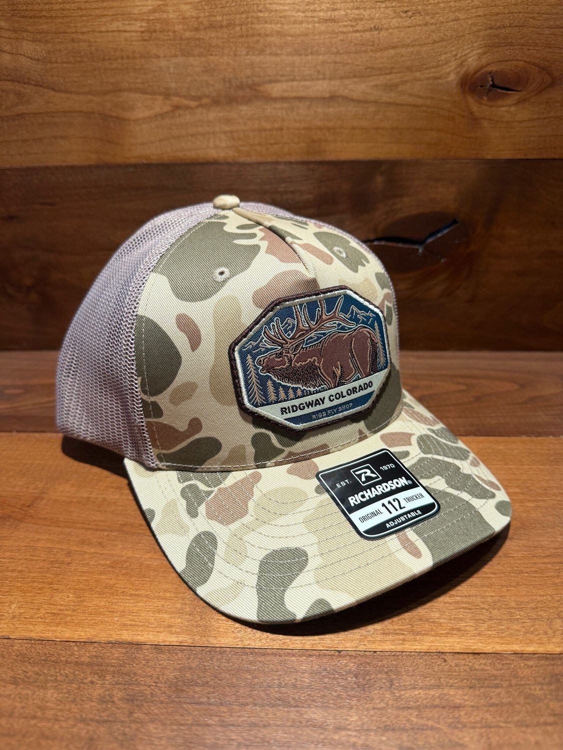 Underwood Elk - Ridgway Colorado Hat 112PFP, Color: - Harvest Duck Camo/Light Tan