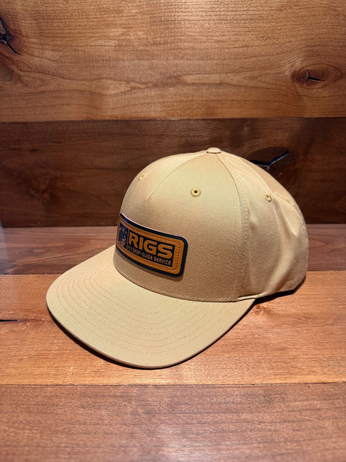 RIGS Debossed Leather Hat 255 - Biscuit