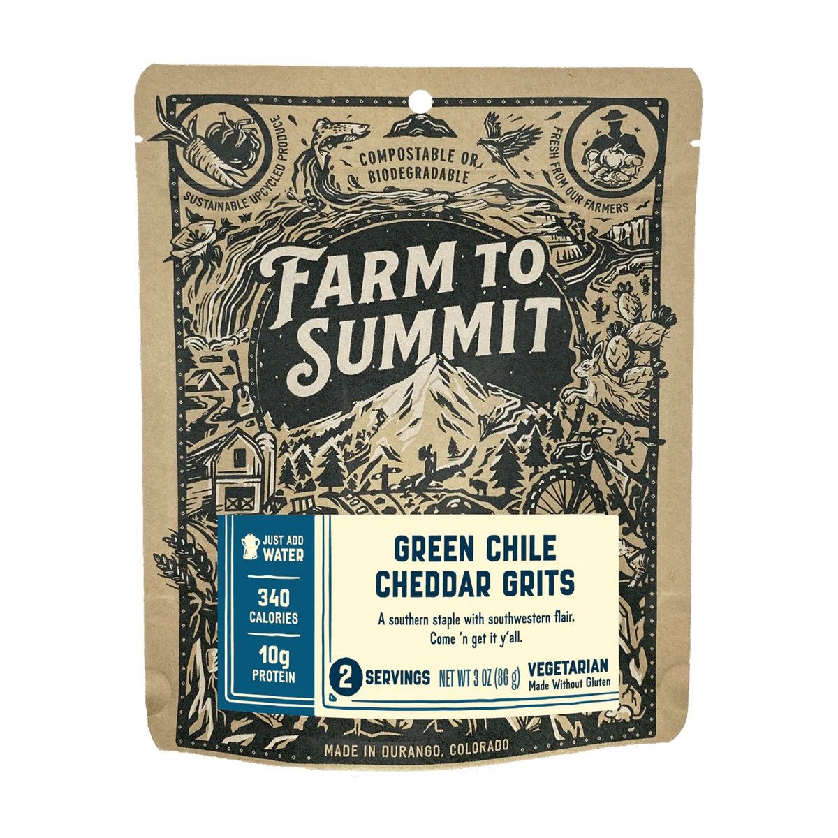 Farm To Summit Green Chile Cheddar Grits Farm To Summit Green Chile Cheddar Grits